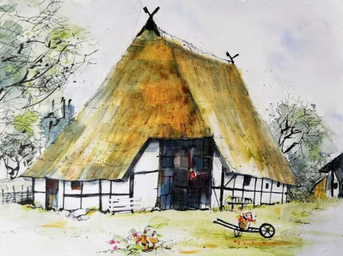 Aquarell skizze