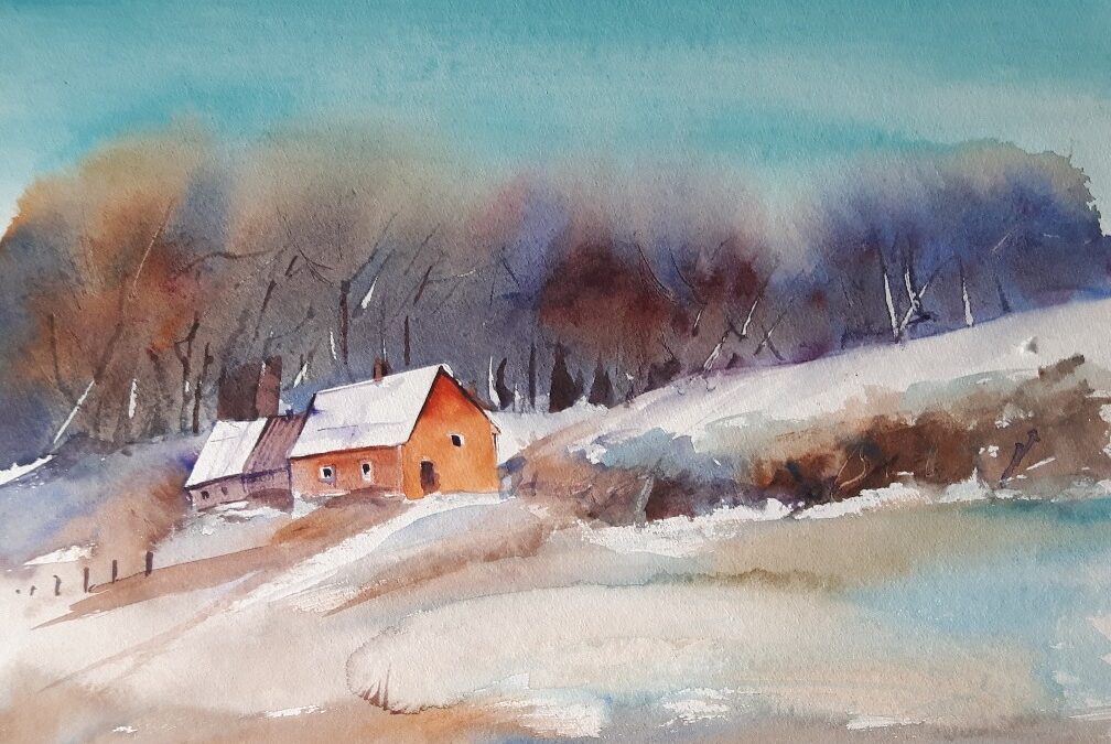 Winterlandschaften in Aquarell