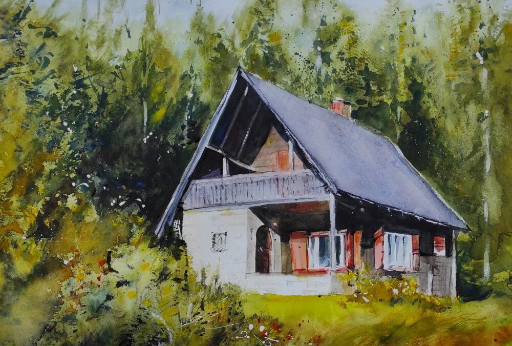 Mein Haus in Aquarell