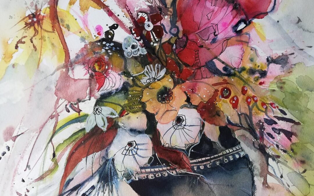 Wiesenblumen in Aquarell